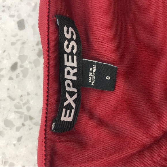 Express | Red Lace Skirt - Picture 7 of 7